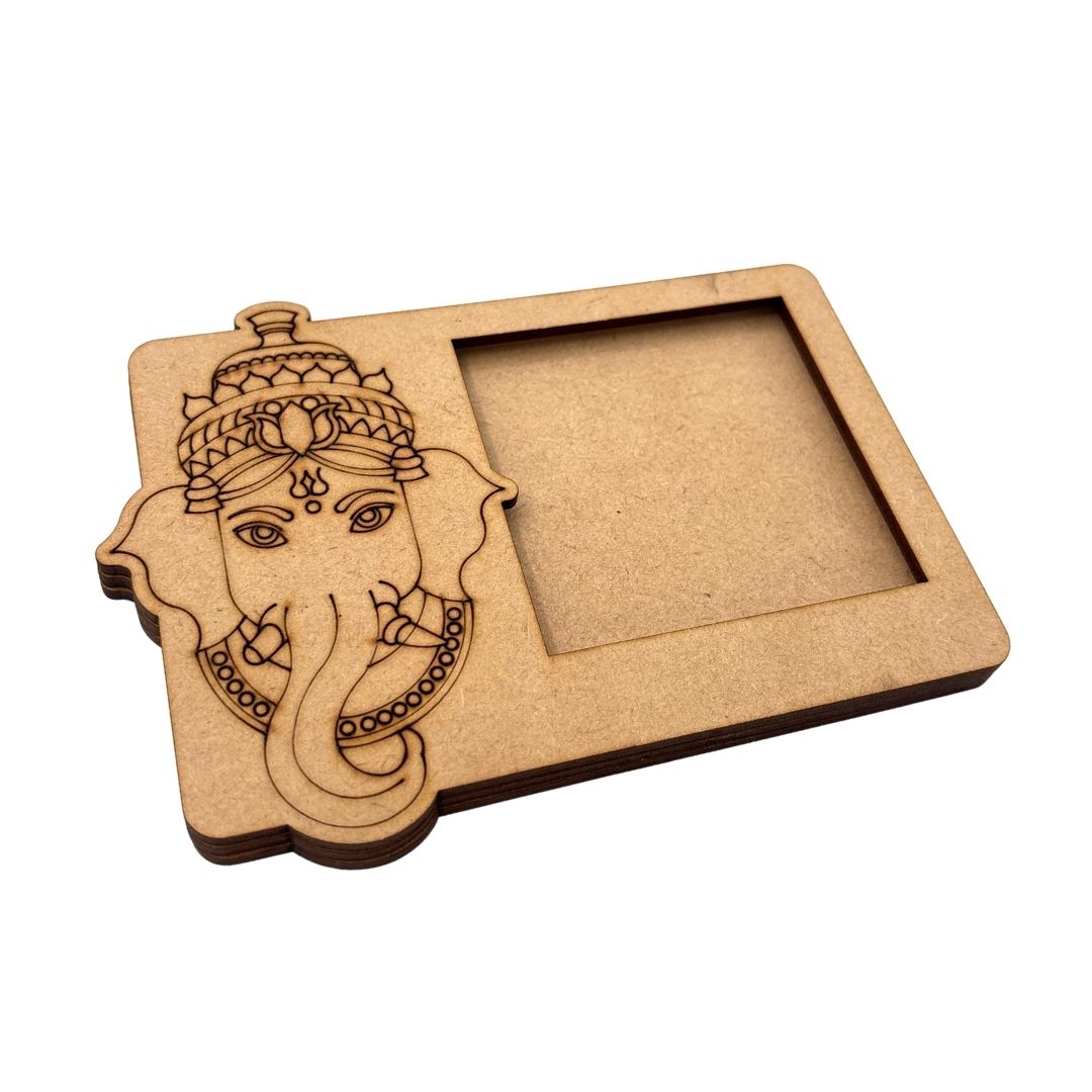 Ganesha Three Layered Photo Frame MDF Design 1