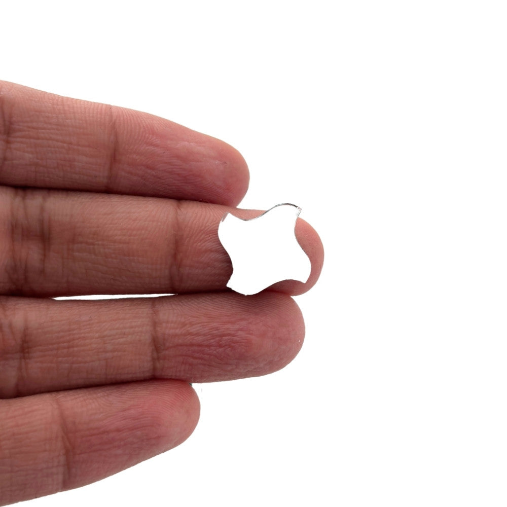 Ninja Star Shape Silver Glass Mirror For Lippan Art