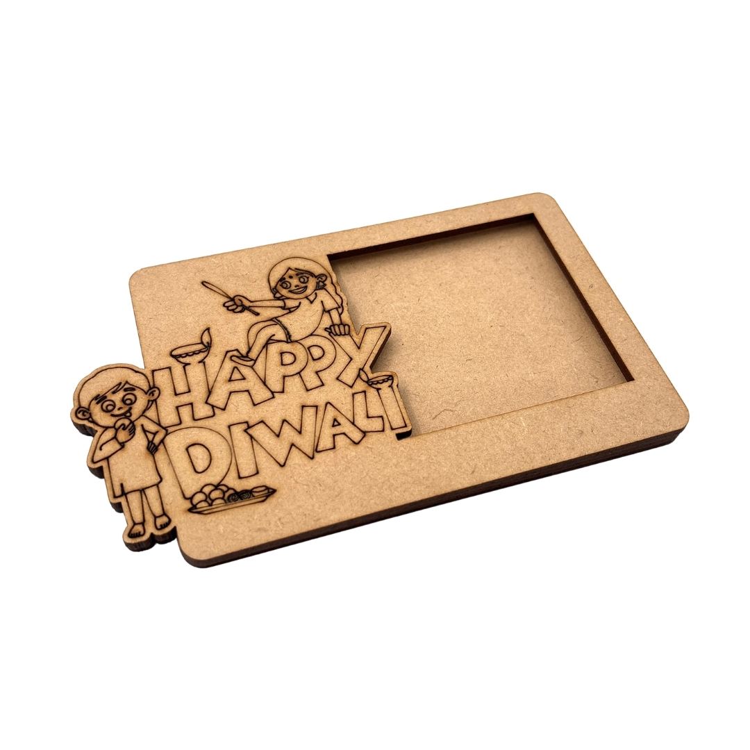 Diwali Three Layered Photo Frame MDF Design 3