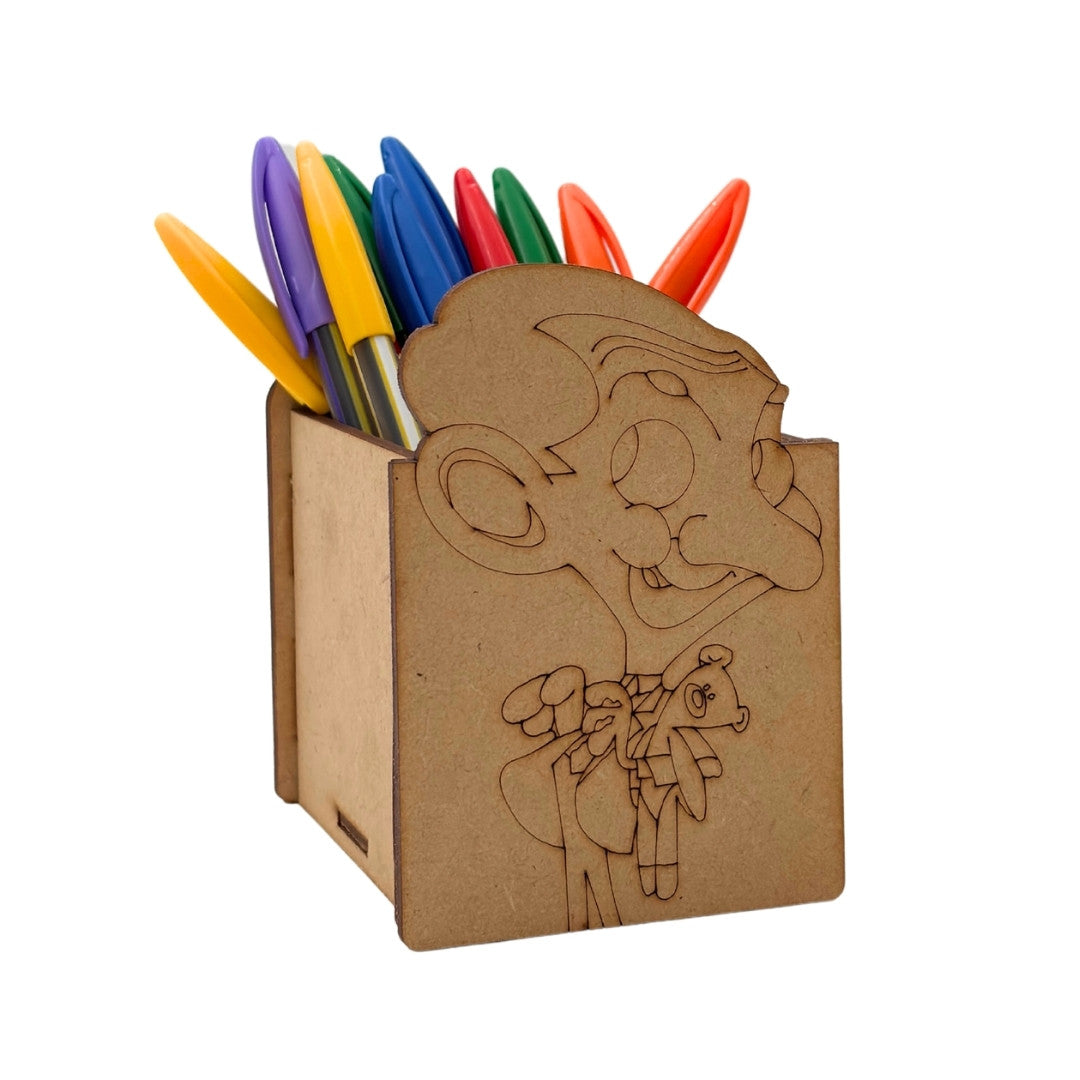 Mr. Bean Pen Stand MDF Design 1