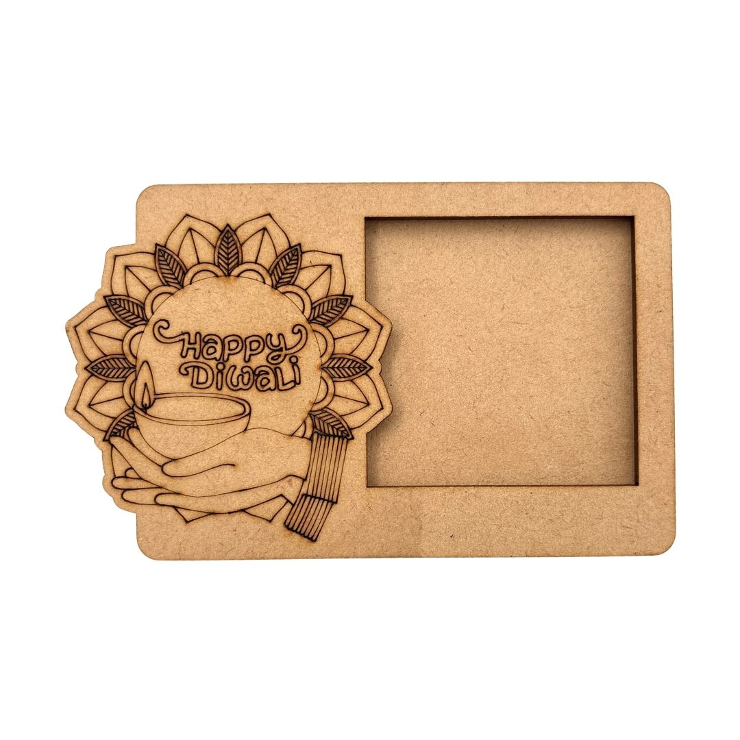 Diwali Three Layered Photo Frame MDF Design 2