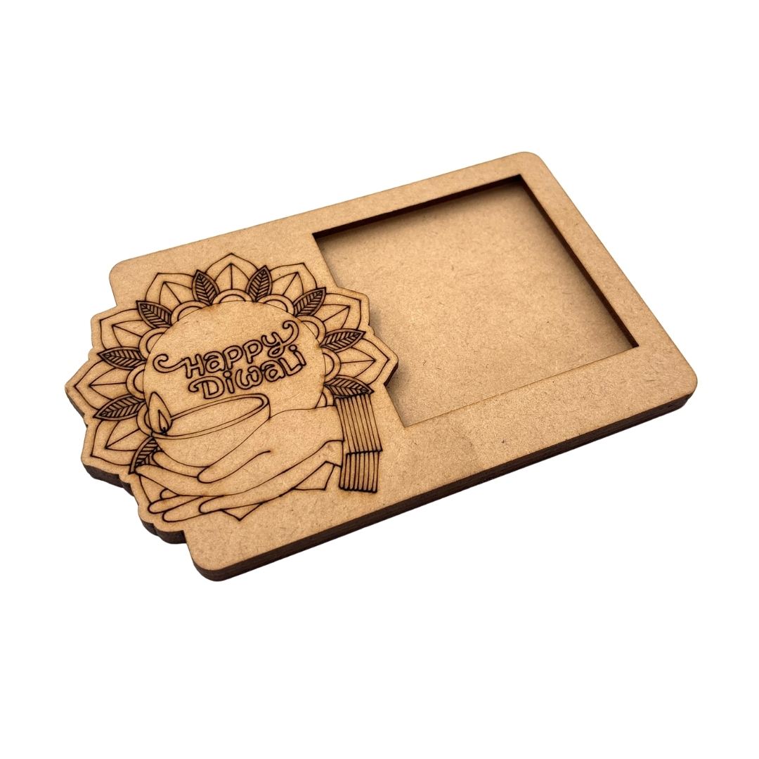 Diwali Three Layered Photo Frame MDF Design 2