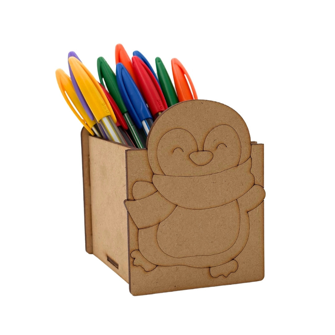 Penguin Pen Stand MDF Design 1