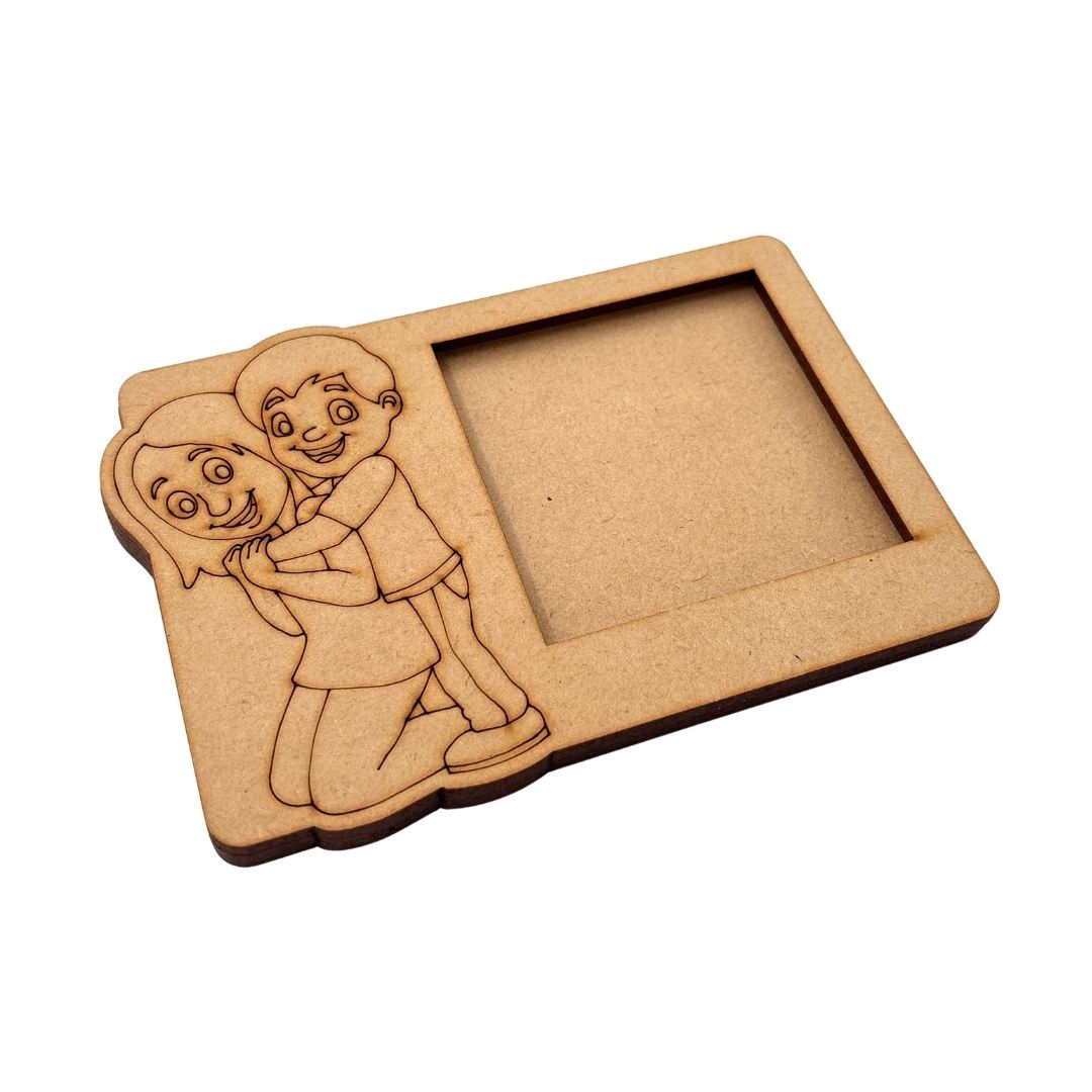 Mother With Son Three Layered Photo Frame MDF Design 1