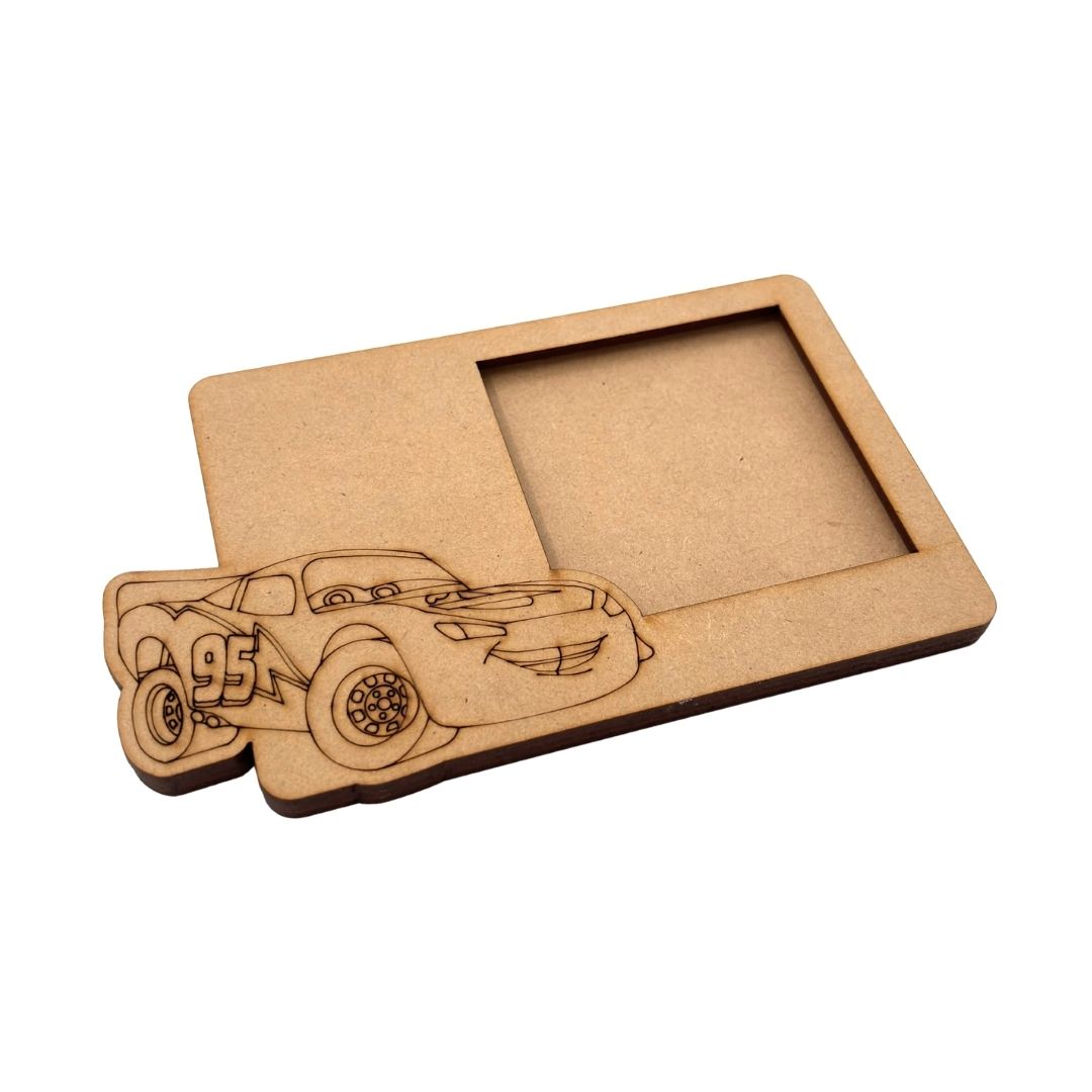 Lightning McQueen Car Three Layered Photo Frame MDF Design 1