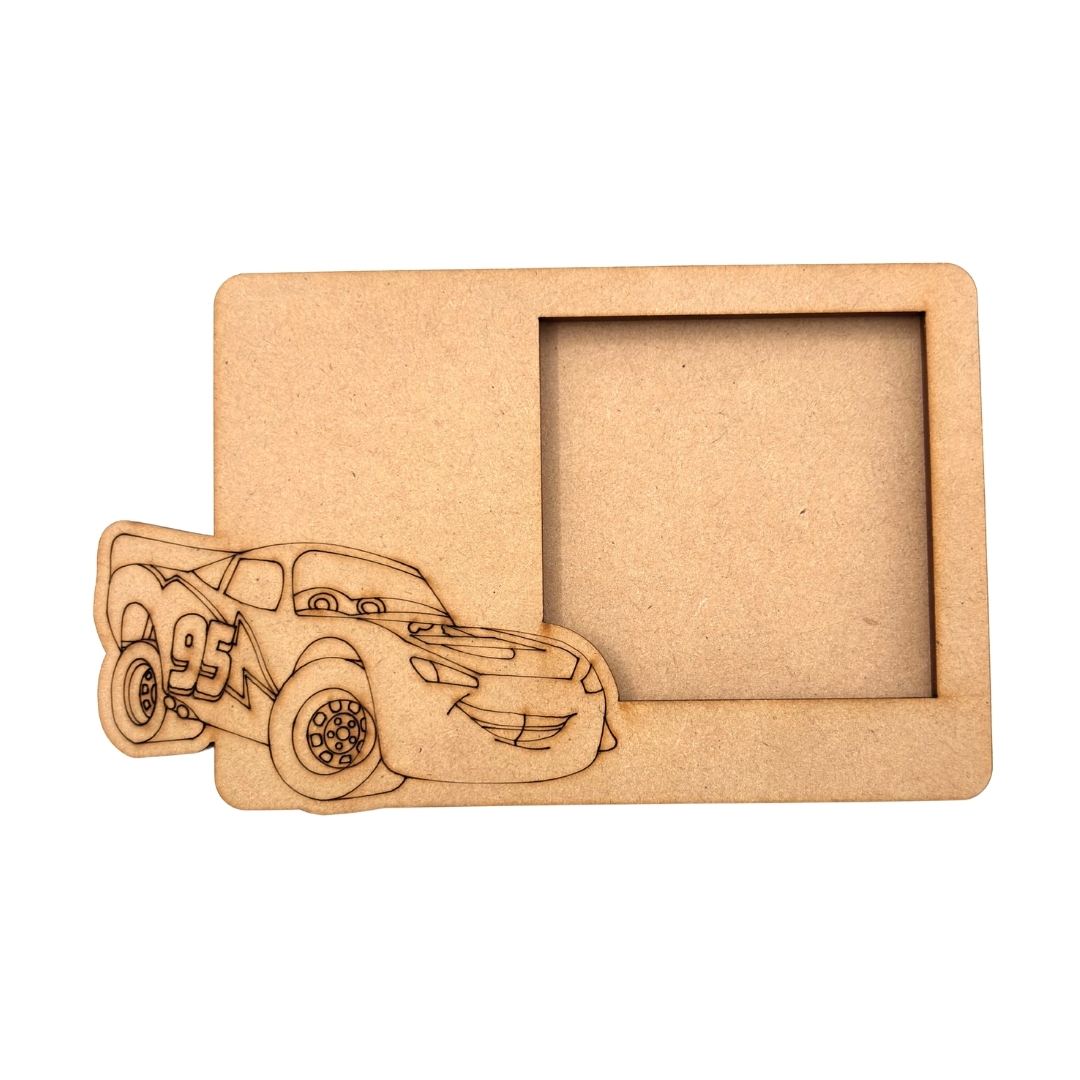 Lightning McQueen Car Three Layered Photo Frame MDF Design 1