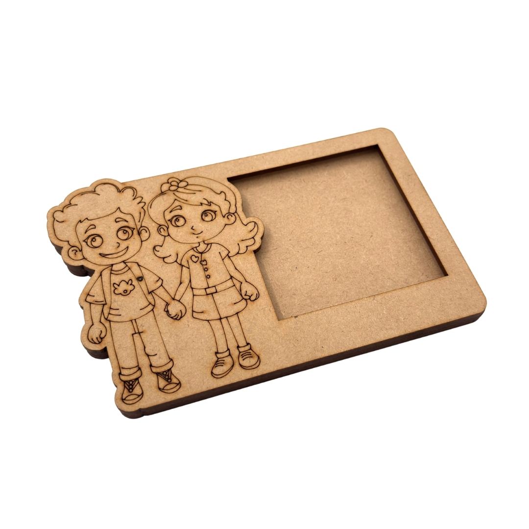 Couple Three Layered Photo Frame MDF Design 2