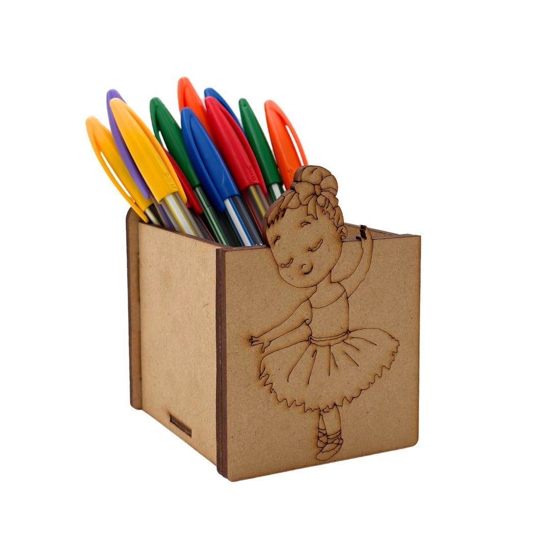 Dancing Girl Pen Stand MDF Design 1