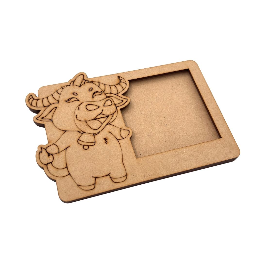 Bull Three Layered Photo Frame MDF Design 1