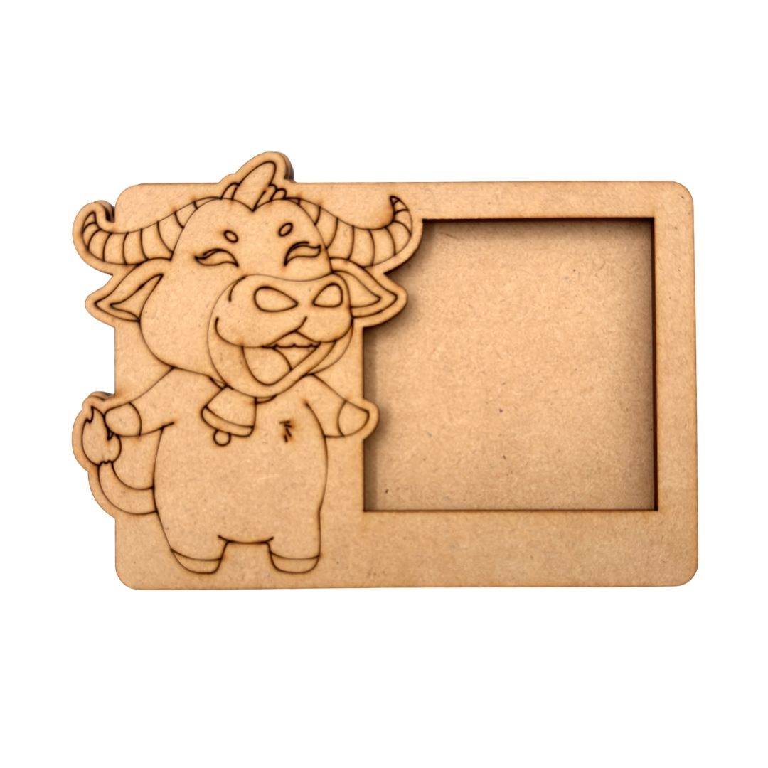 Bull Three Layered Photo Frame MDF Design 1