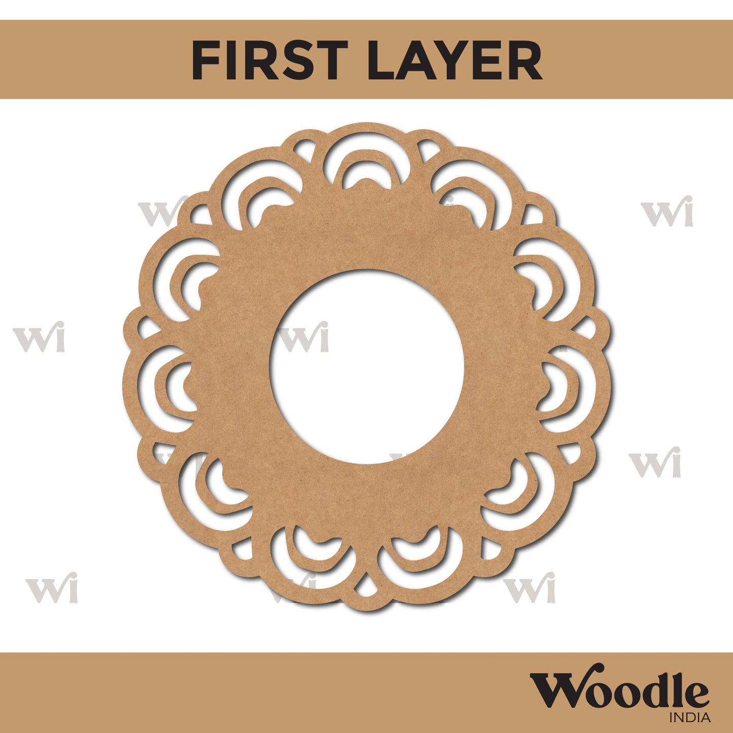 Diya Tealight Holder MDF Design 45