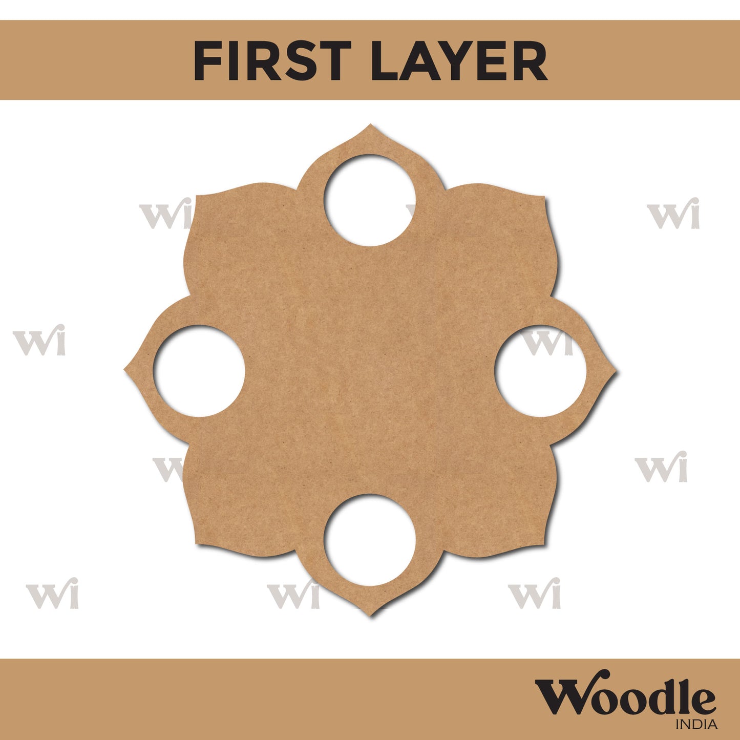 Diya Tealight Holder MDF Design 8