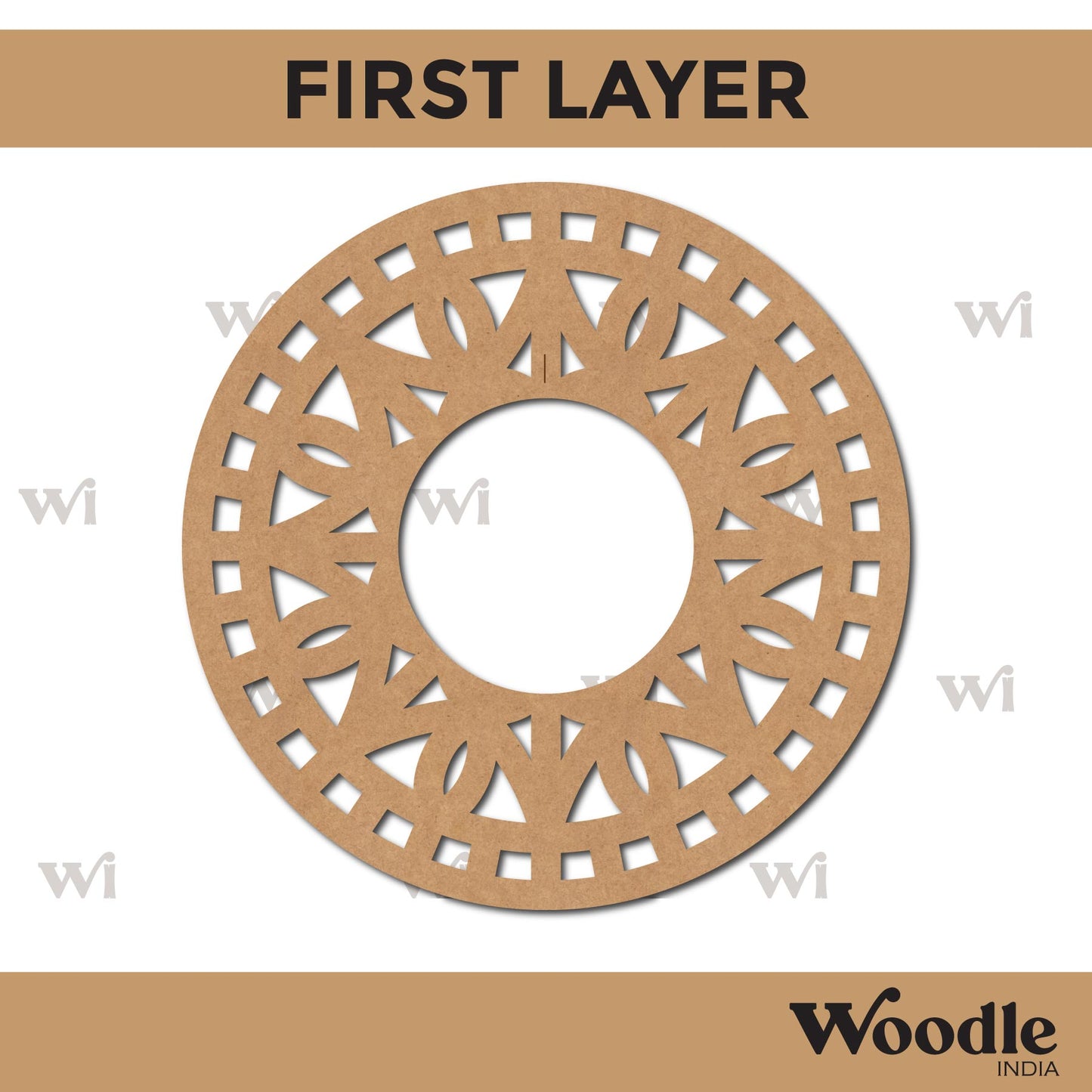Diya Tealight Holder MDF Design 38