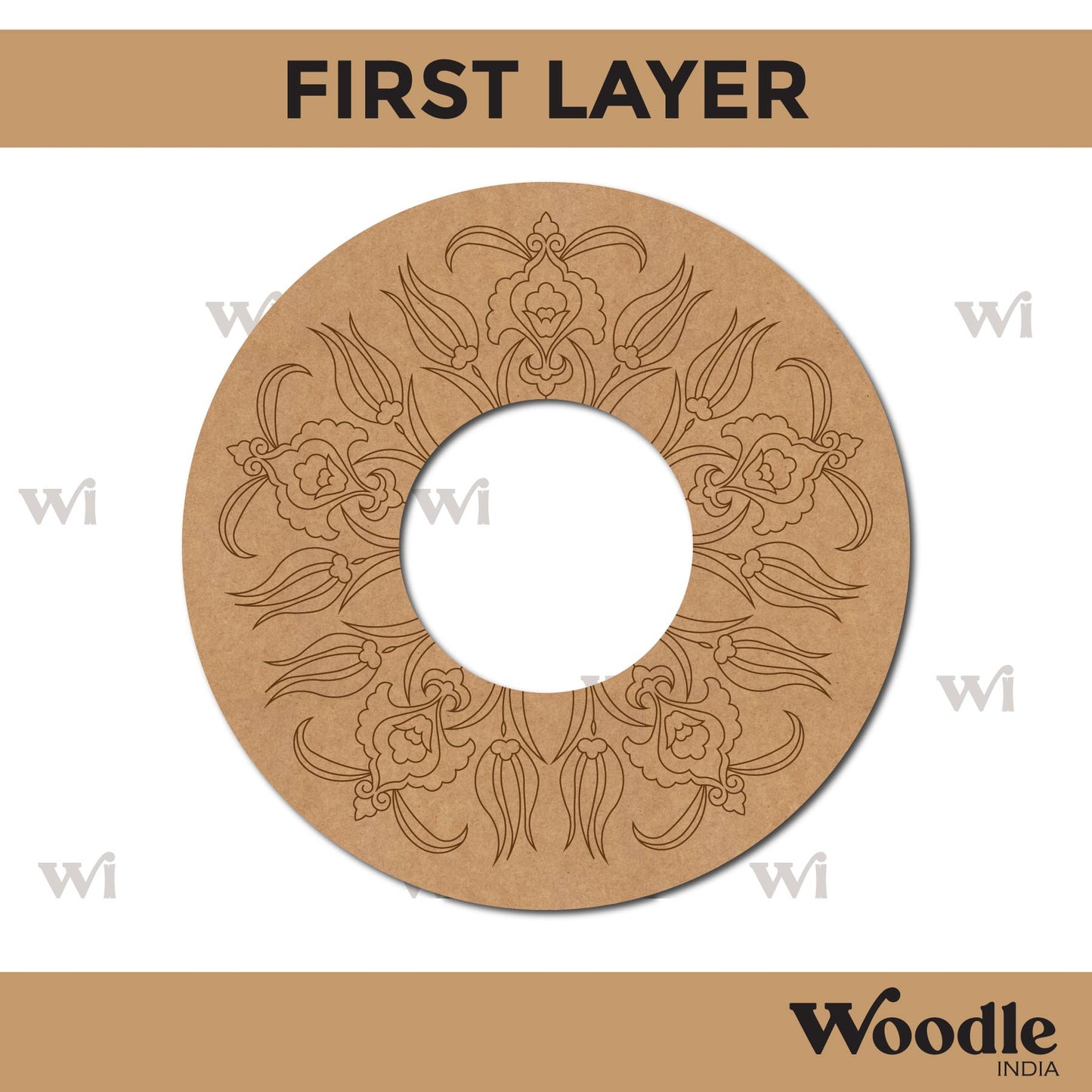 Diya Tealight Holder MDF Design 80