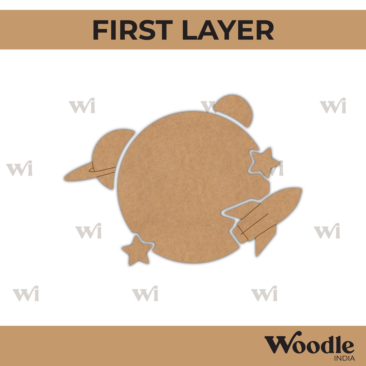 Space Nameplate MDF Design