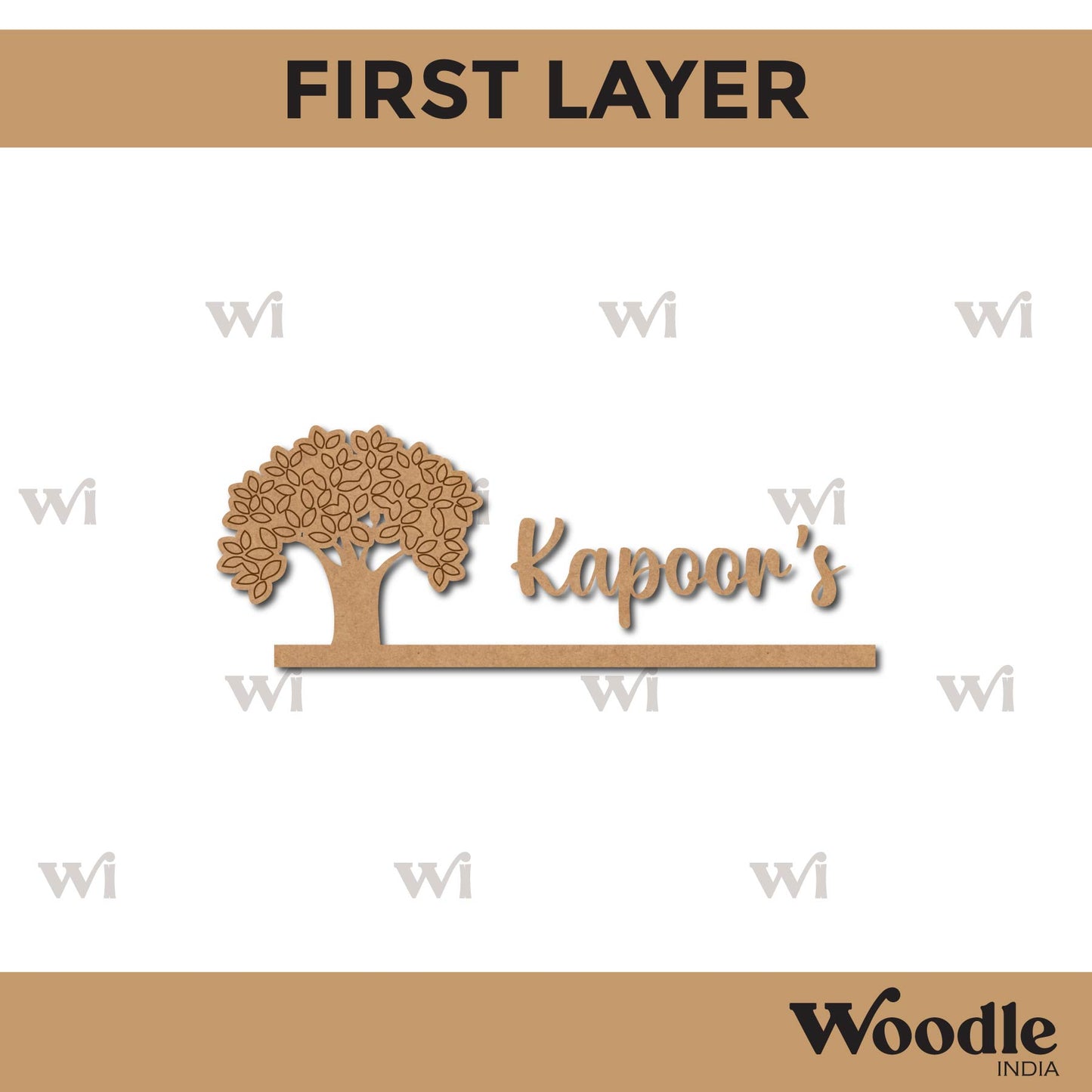 Tree Nameplate MDF Design 2