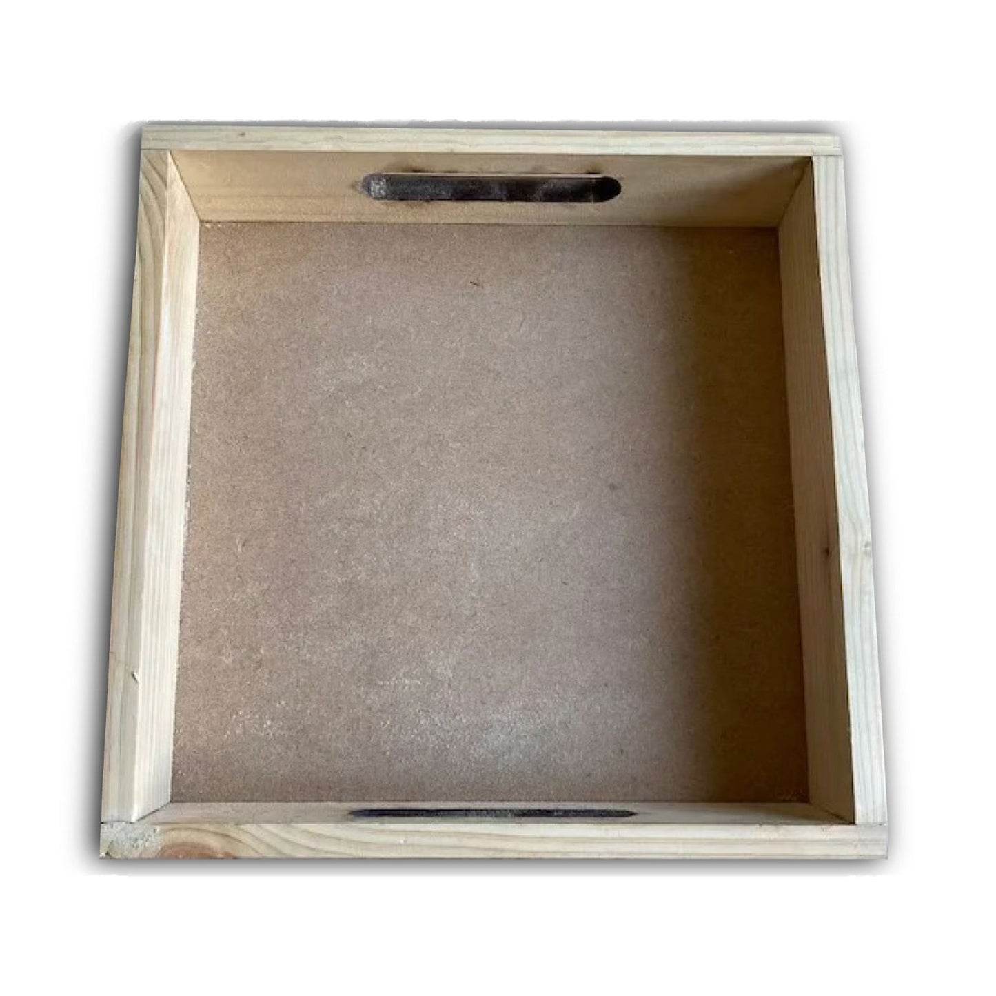 Pinewood Square Wooden Tray With Handles