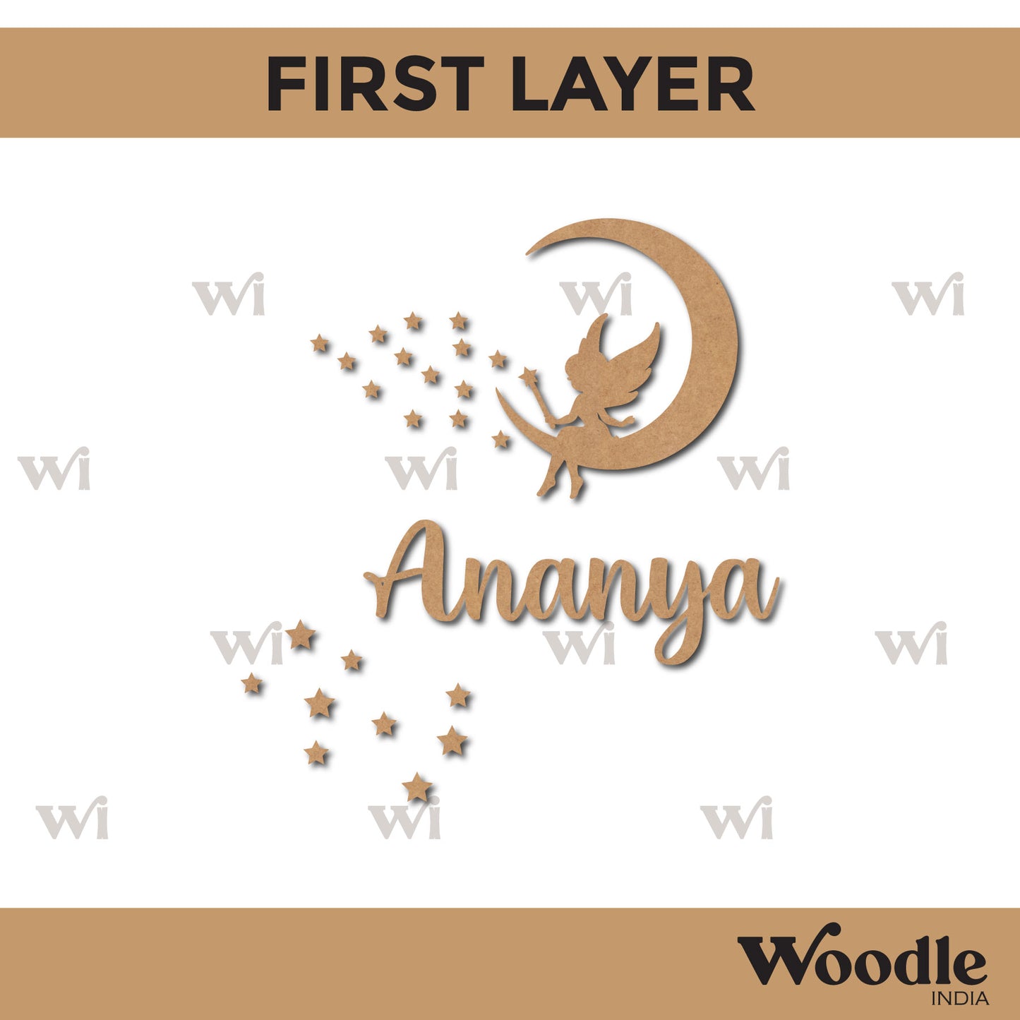 Fairy Nameplate MDF Design