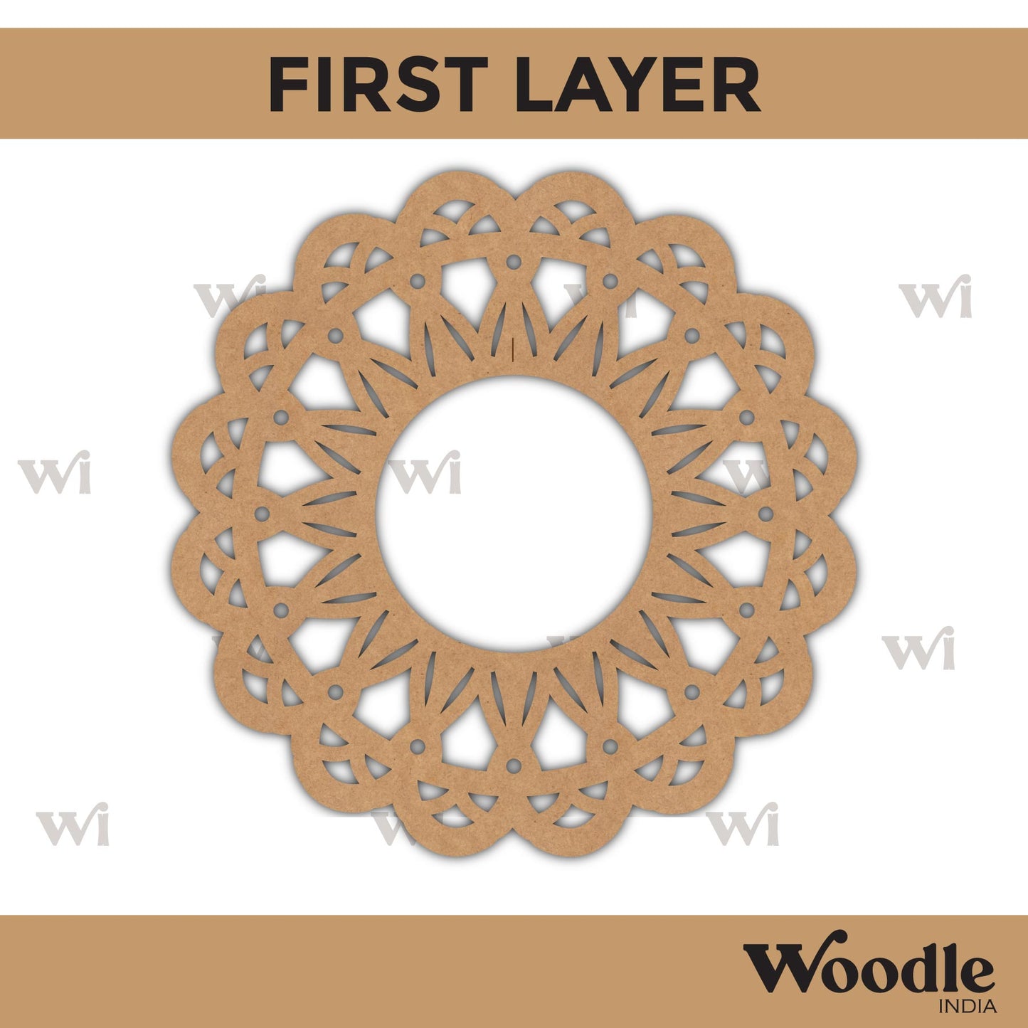 Diya Tealight Holder MDF Design 42