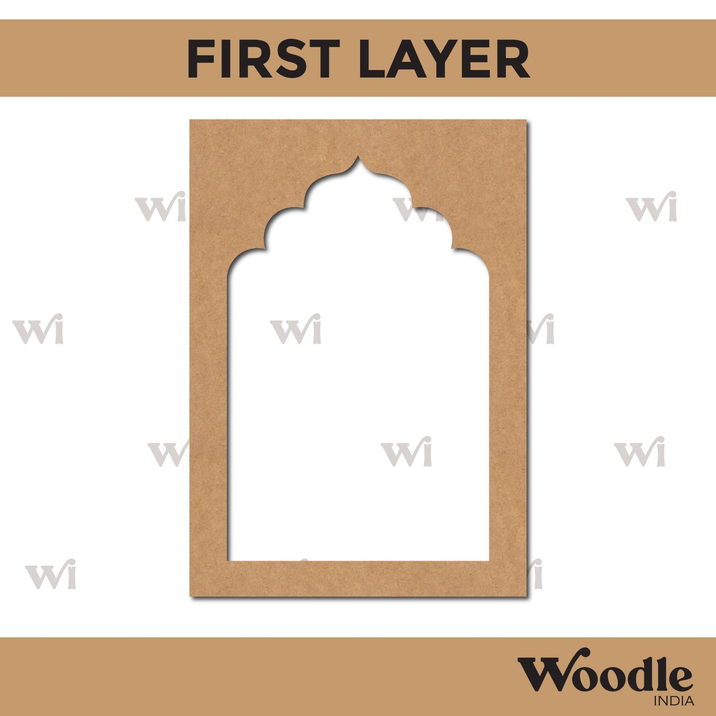 Durga Maa Jharokha Pre Marked MDF Design 2