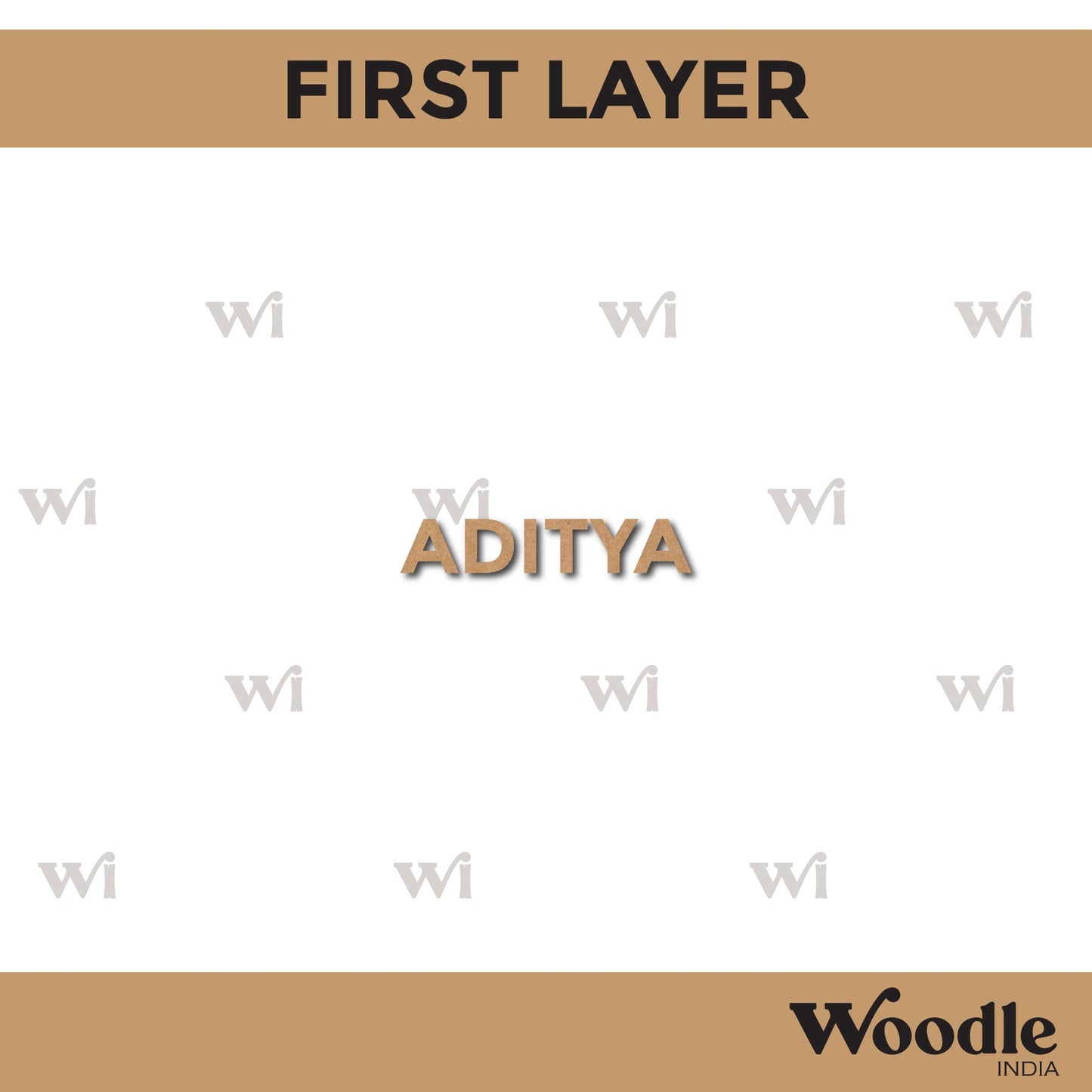 Animals Nameplate MDF Design