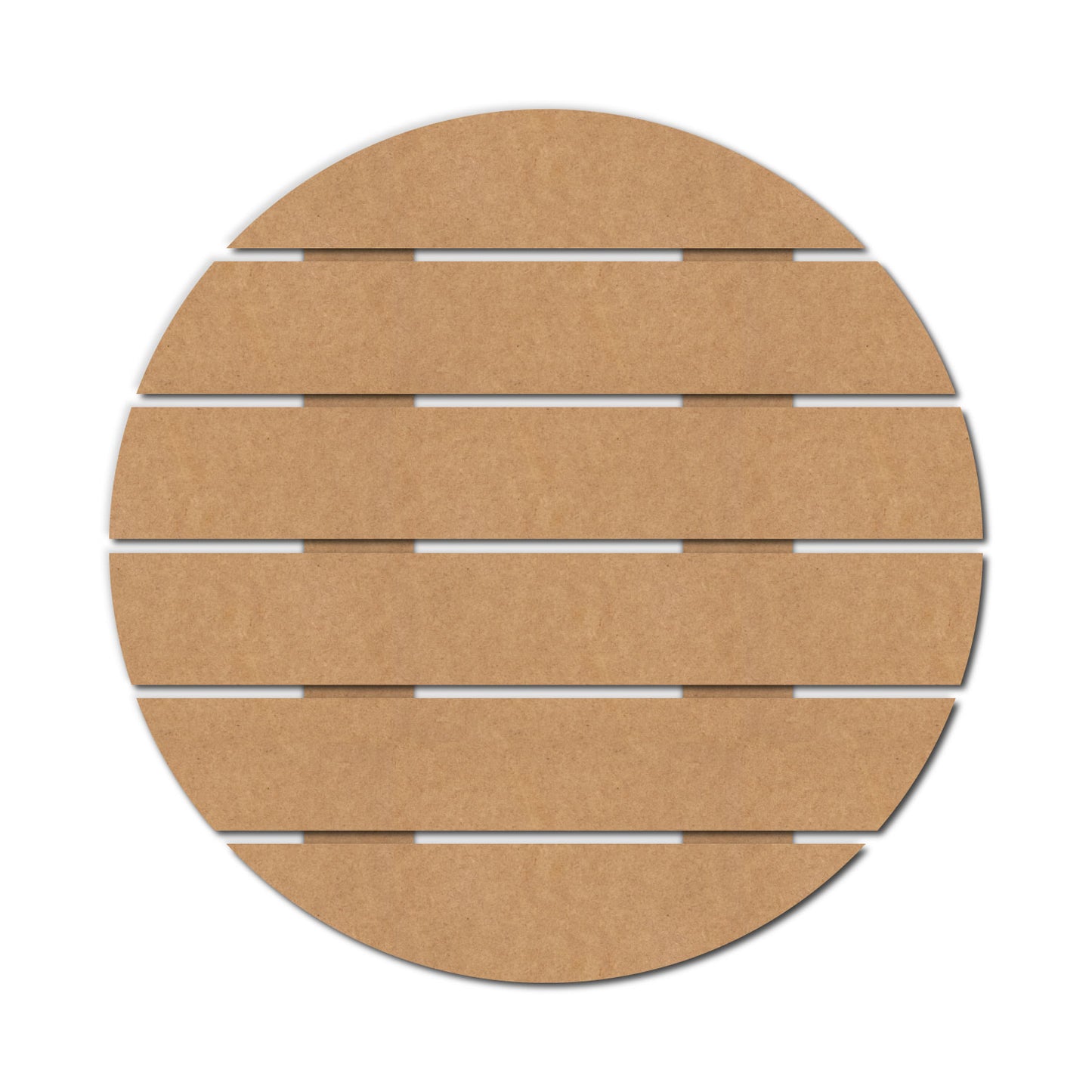 Round Cut Wall Nameplate MDF Design