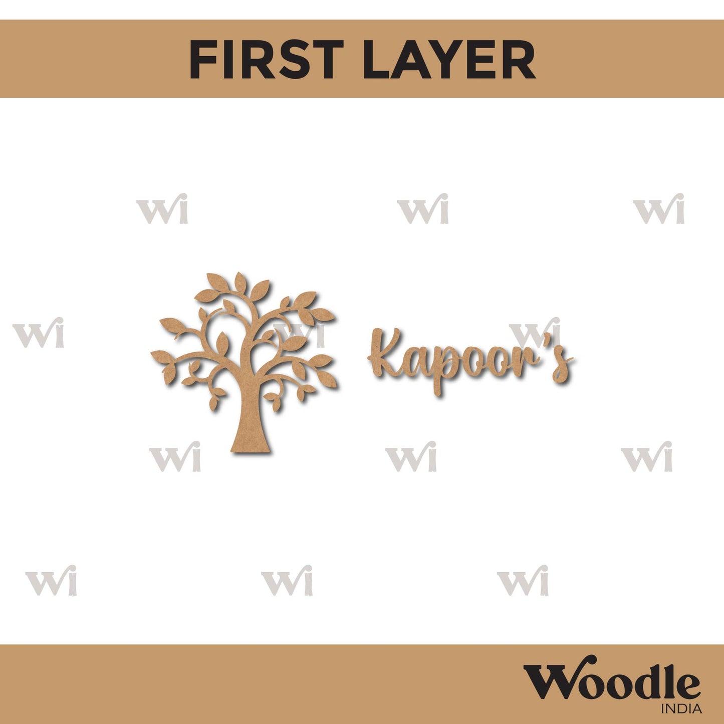 Tree Nameplate MDF Design