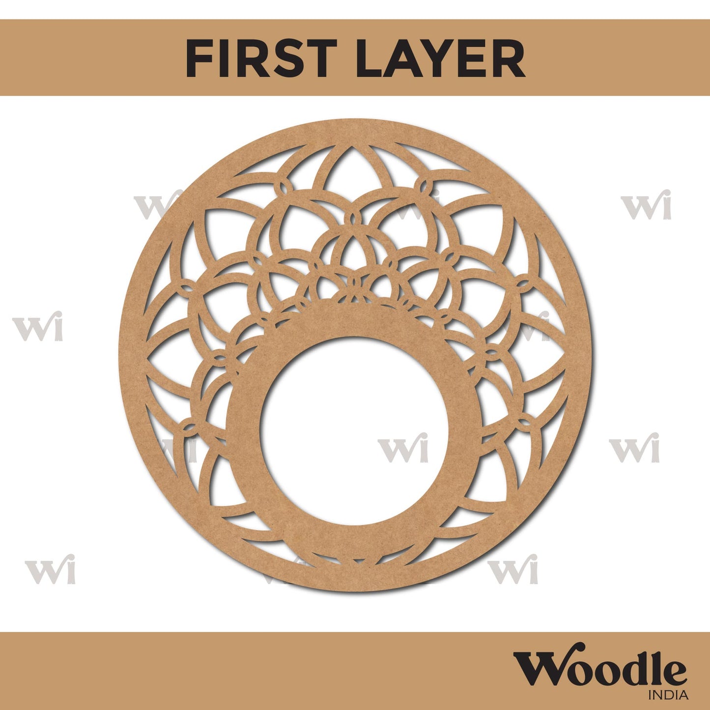 Diya Tealight Holder MDF Design 10