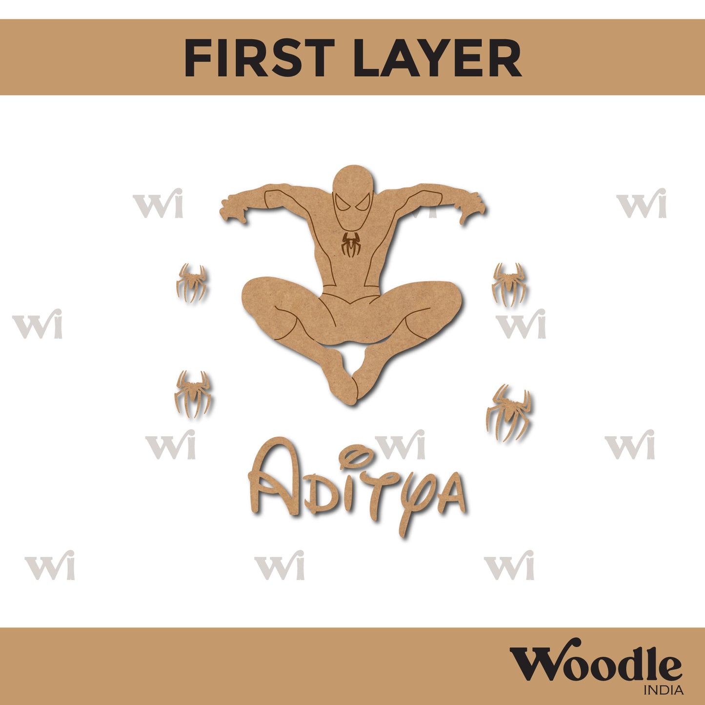 Spiderman Nameplate MDF Design