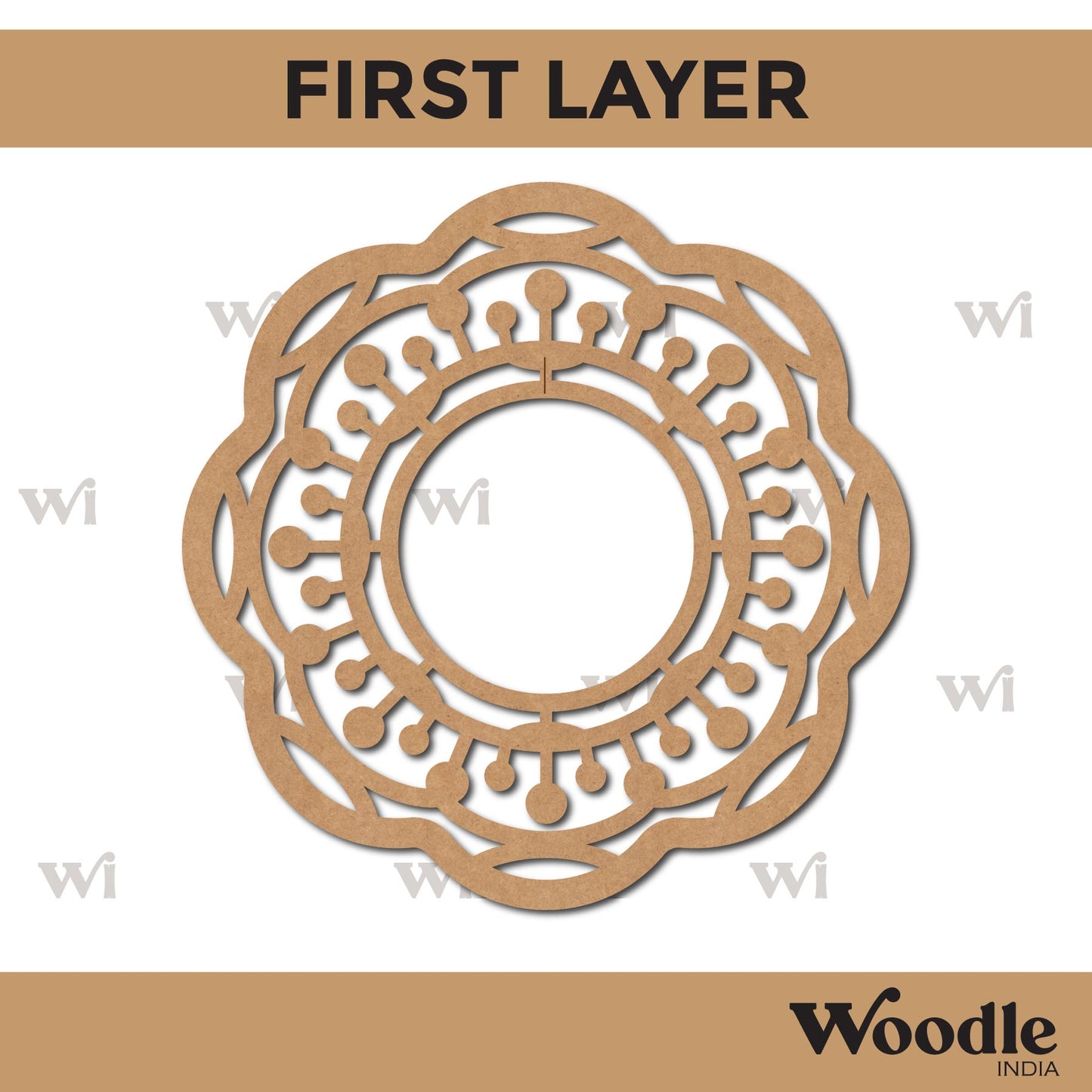 Diya Tealight Holder MDF Design 41