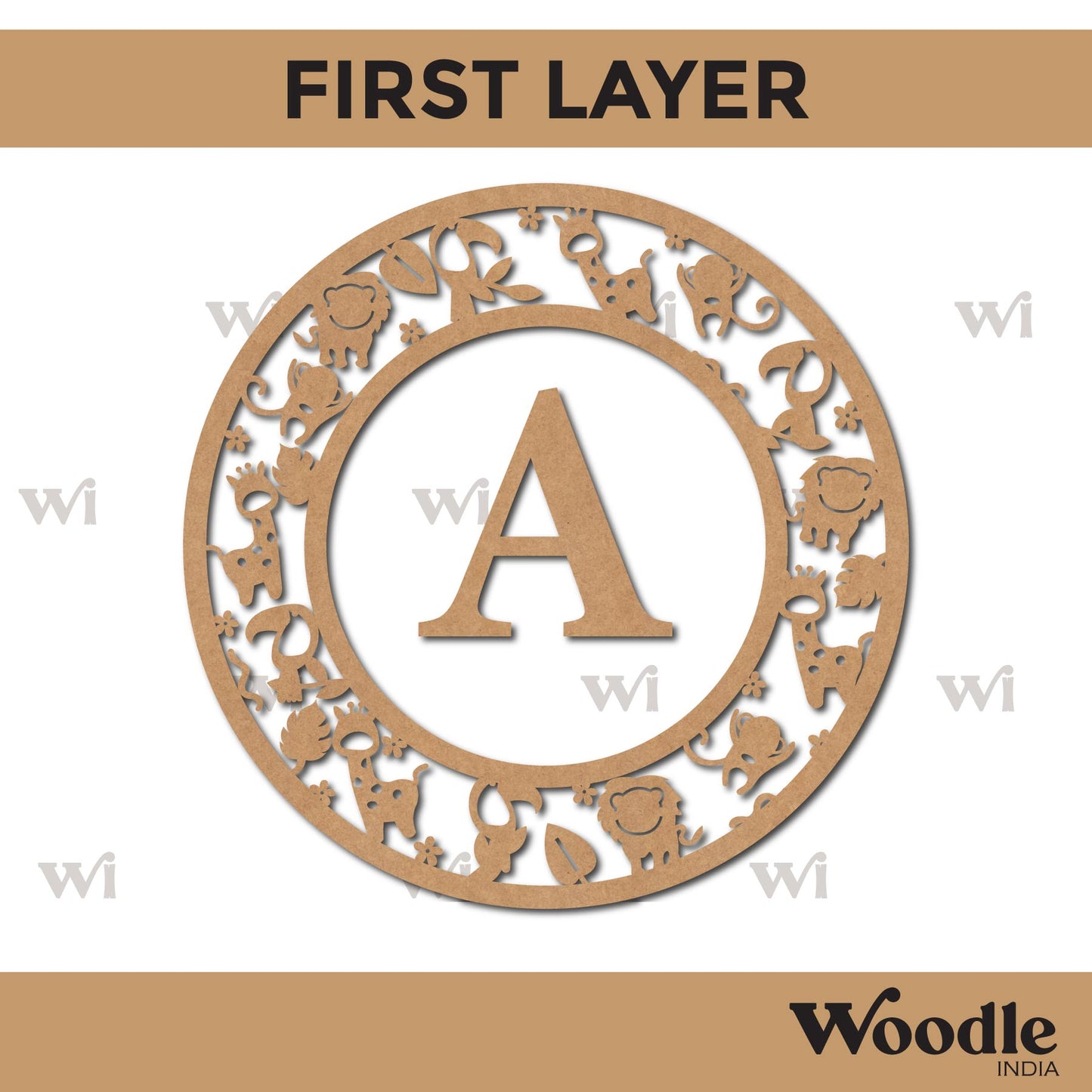 Jungle Theme Nameplate MDF Design 1