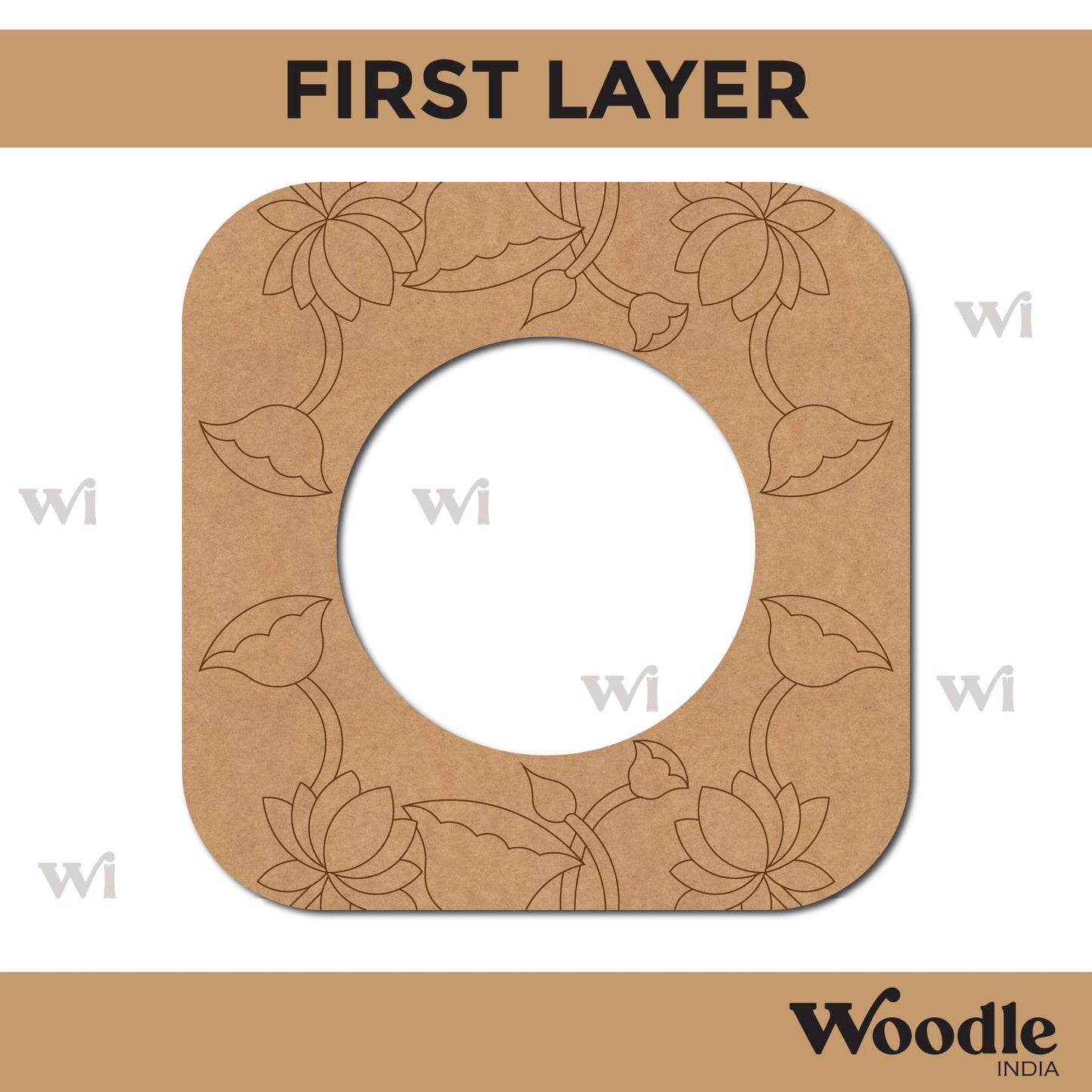 Lotus Pre Marked Frame MDF Design 1