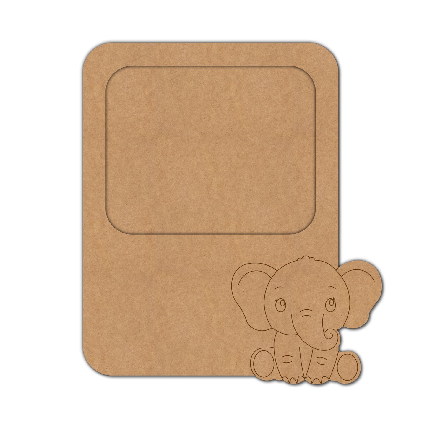 Elephant Three Layered Photo Magnet MDF Design 1