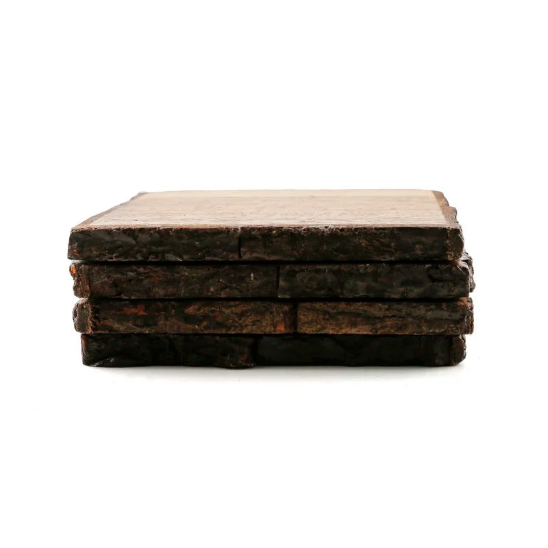 Natural Mango Wood Bark Square Base