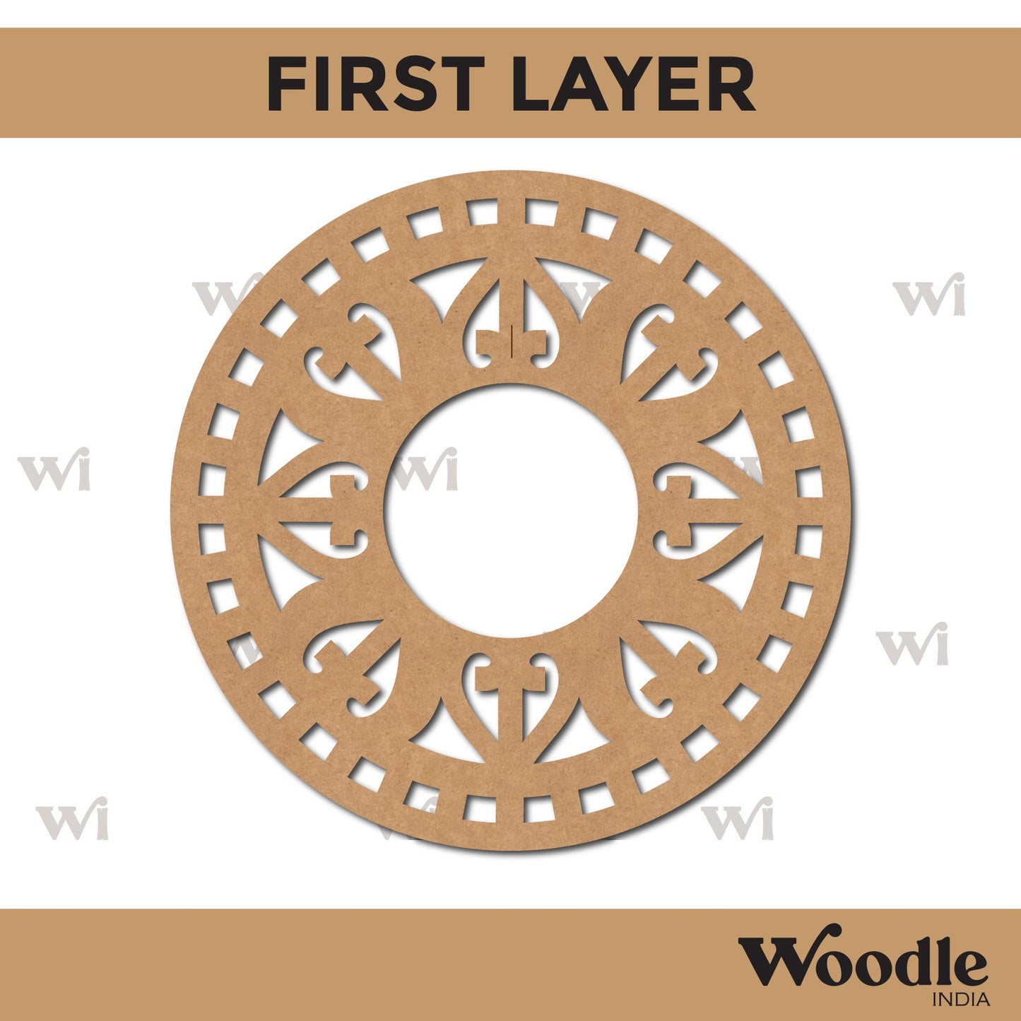 Diya Tealight Holder MDF Design 37