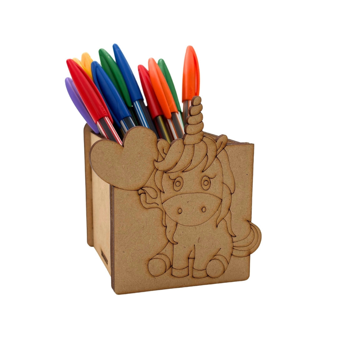 Unicorn Pen Stand MDF Design 1