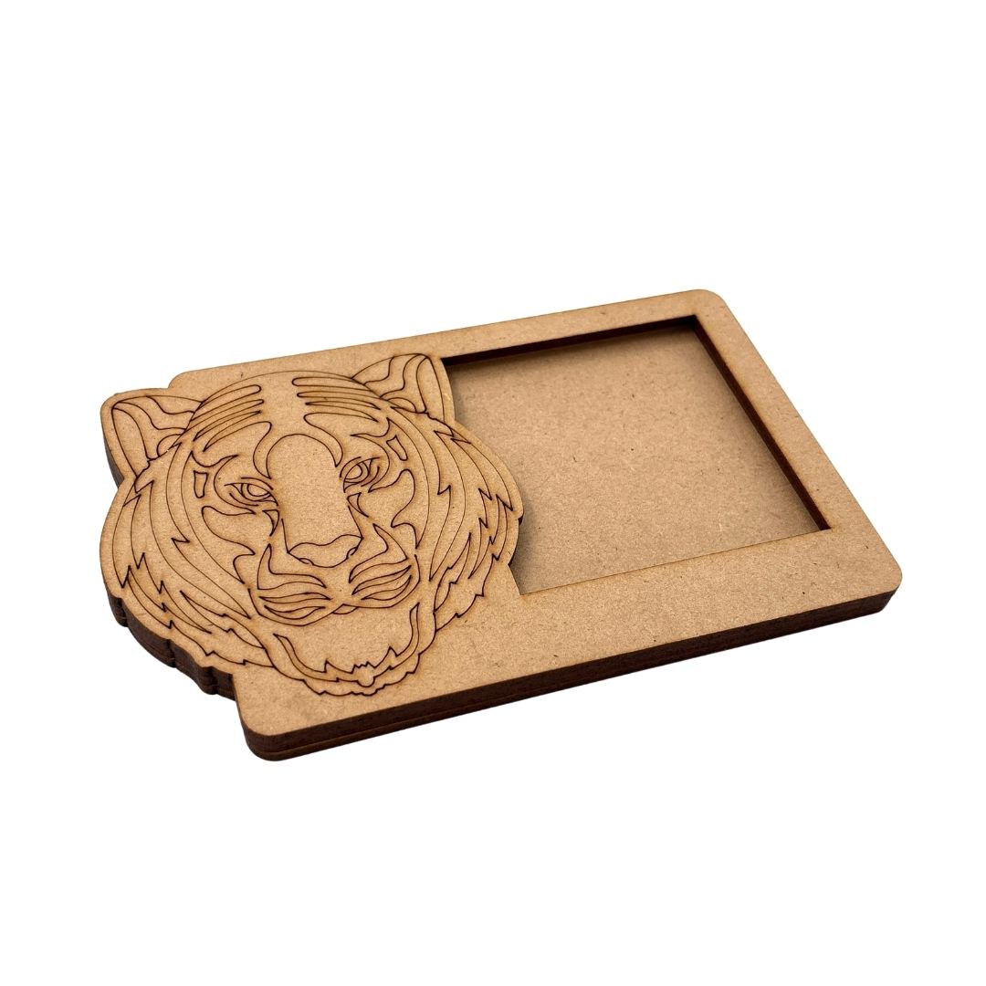 Tiger Three Layered Photo Frame MDF Design 1