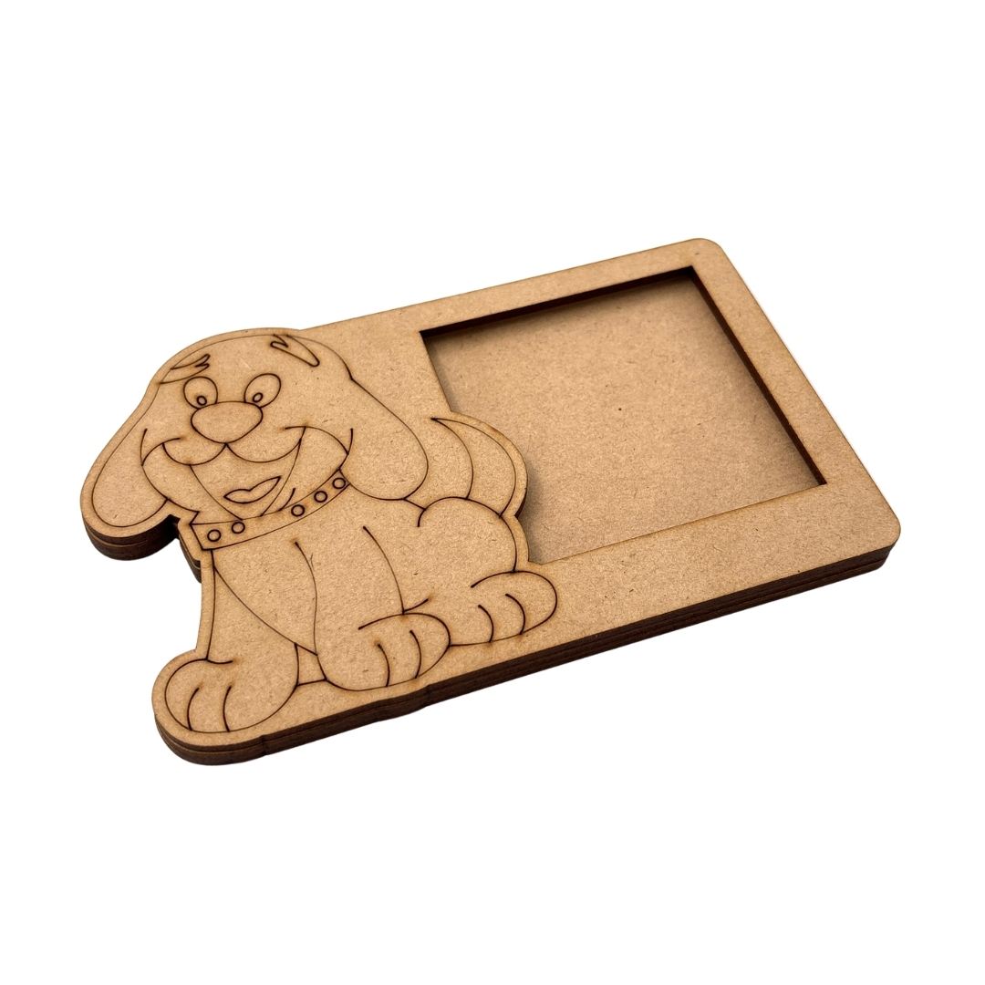 Dog Three Layered Photo Frame MDF Design 1