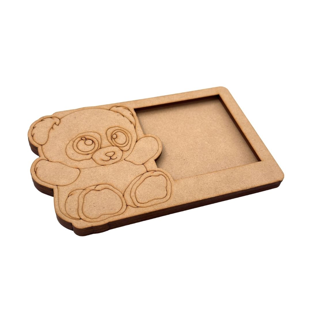 Panda Three Layered Photo Frame MDF Design 1