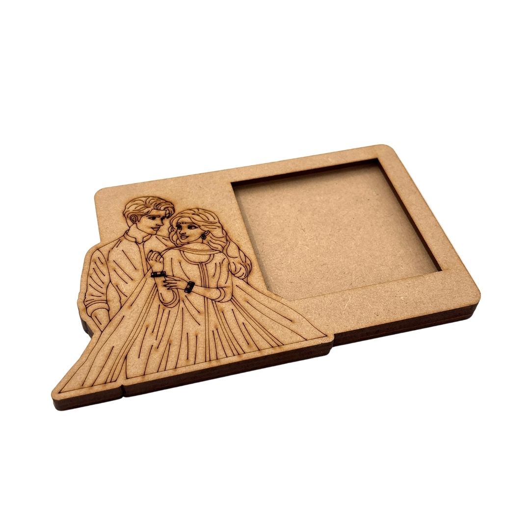 Couple Three Layered Photo Frame MDF Design 5