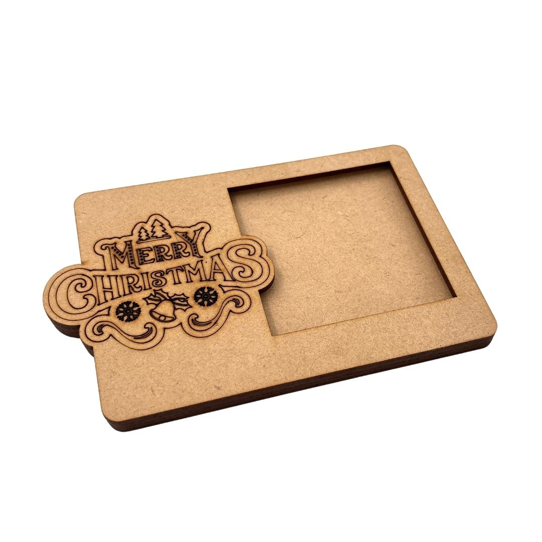 Christmas Three Layered Photo Frame MDF Design 1