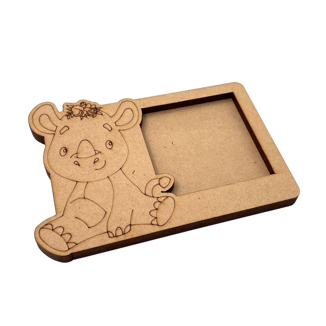 Rhinoceros Three Layered Photo Frame MDF Design 1