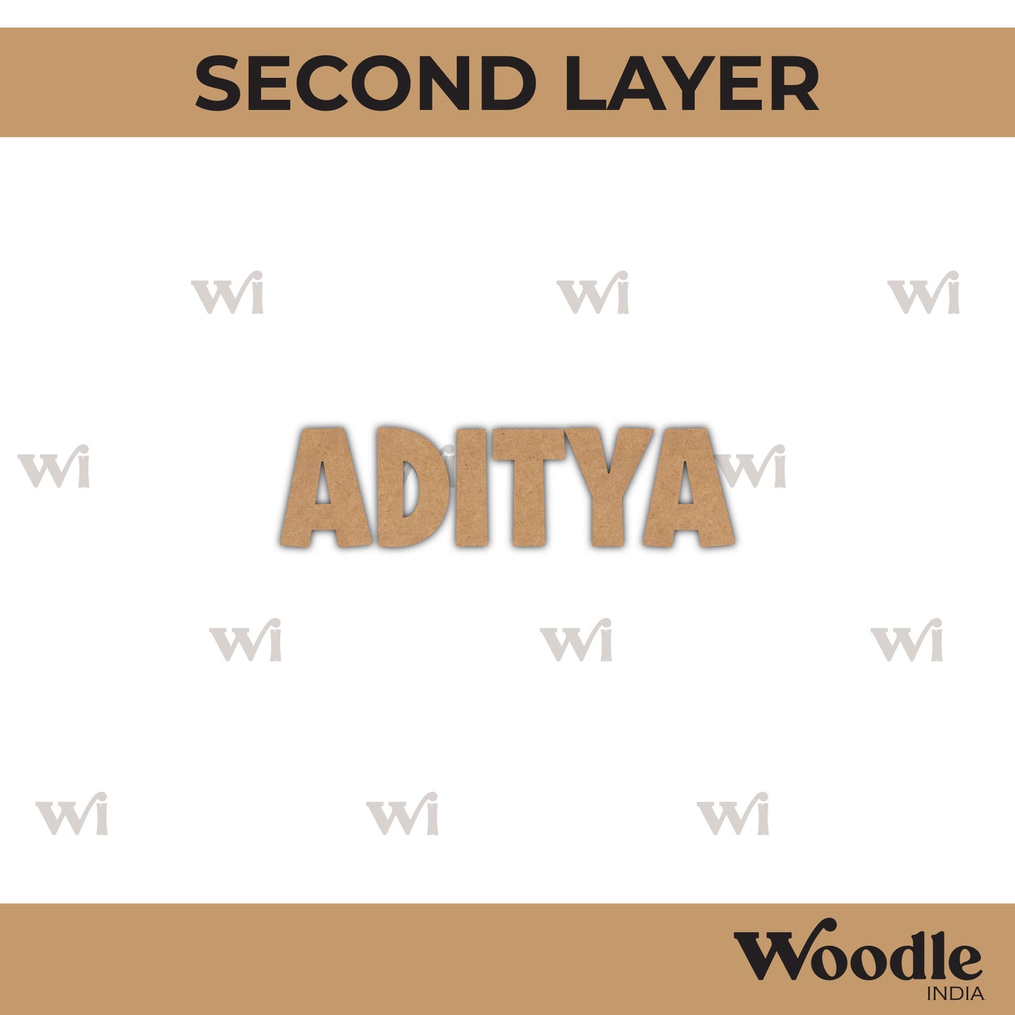 Lion Nameplate MDF Design