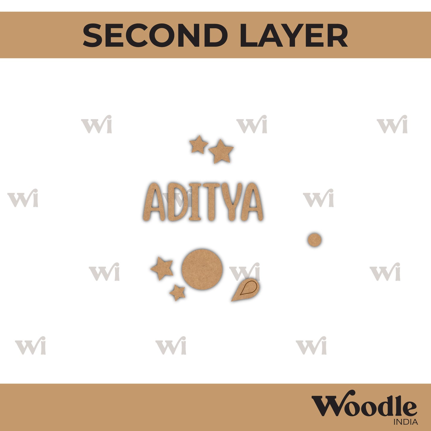 Space Nameplate MDF Design