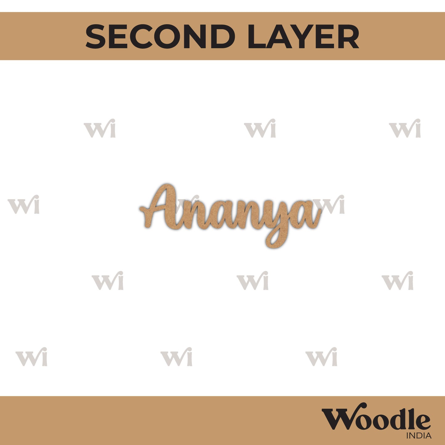 Jungle Theme Nameplate MDF Design 1