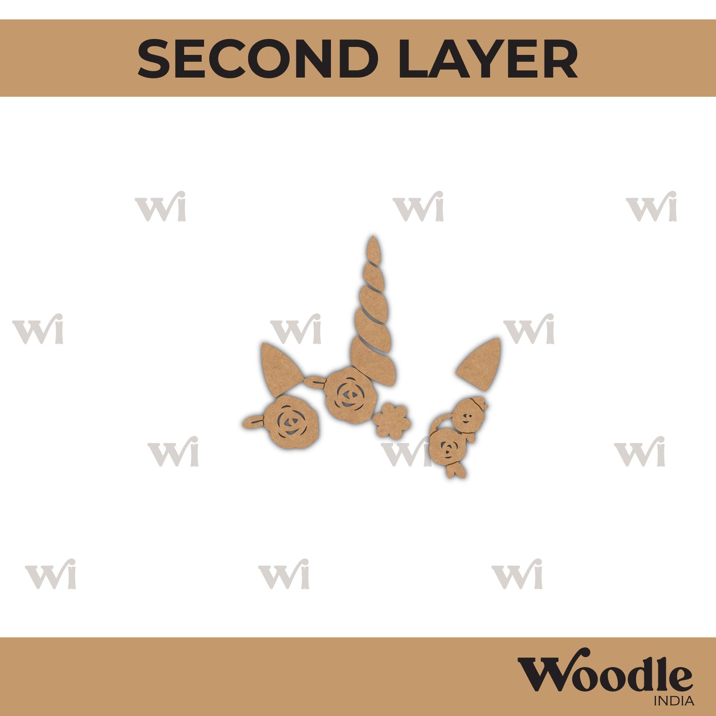 Unicorn Nameplate MDF Design