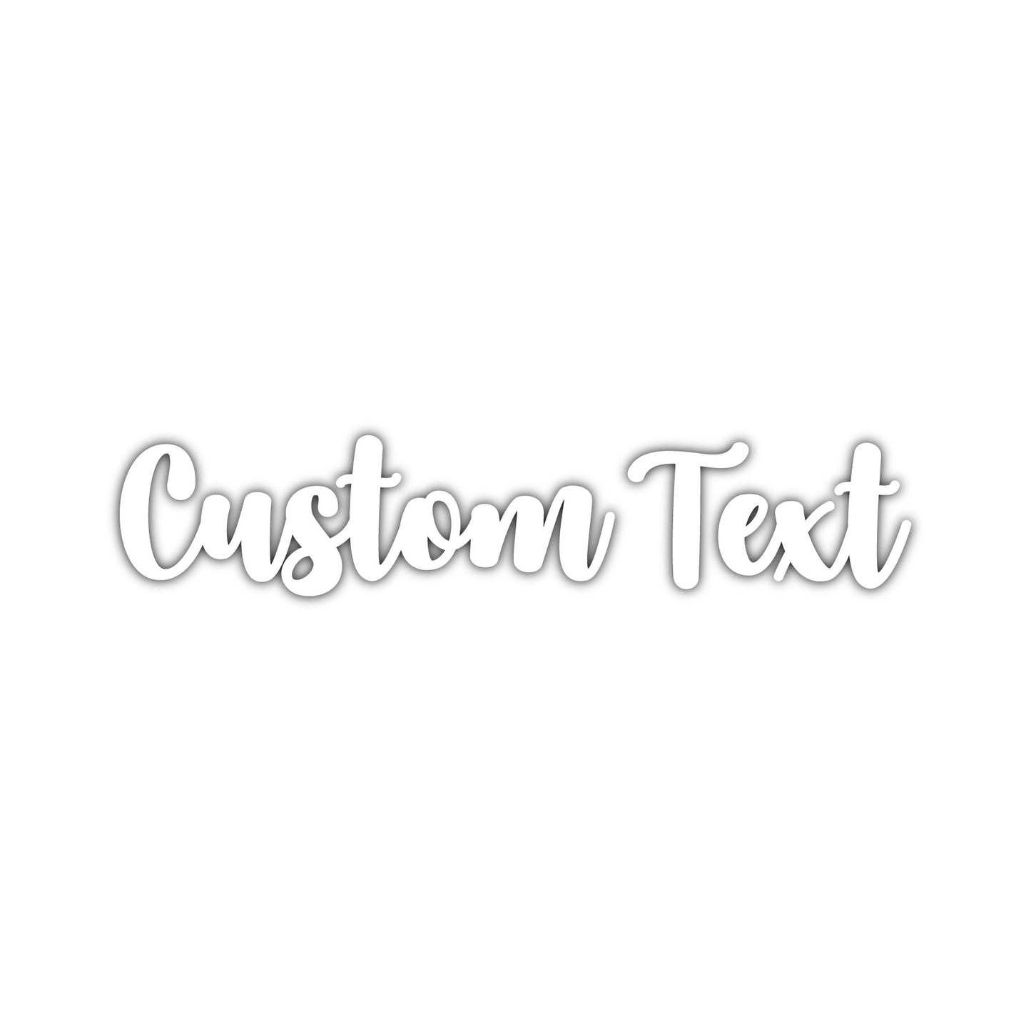 Custom Text Name Cutout