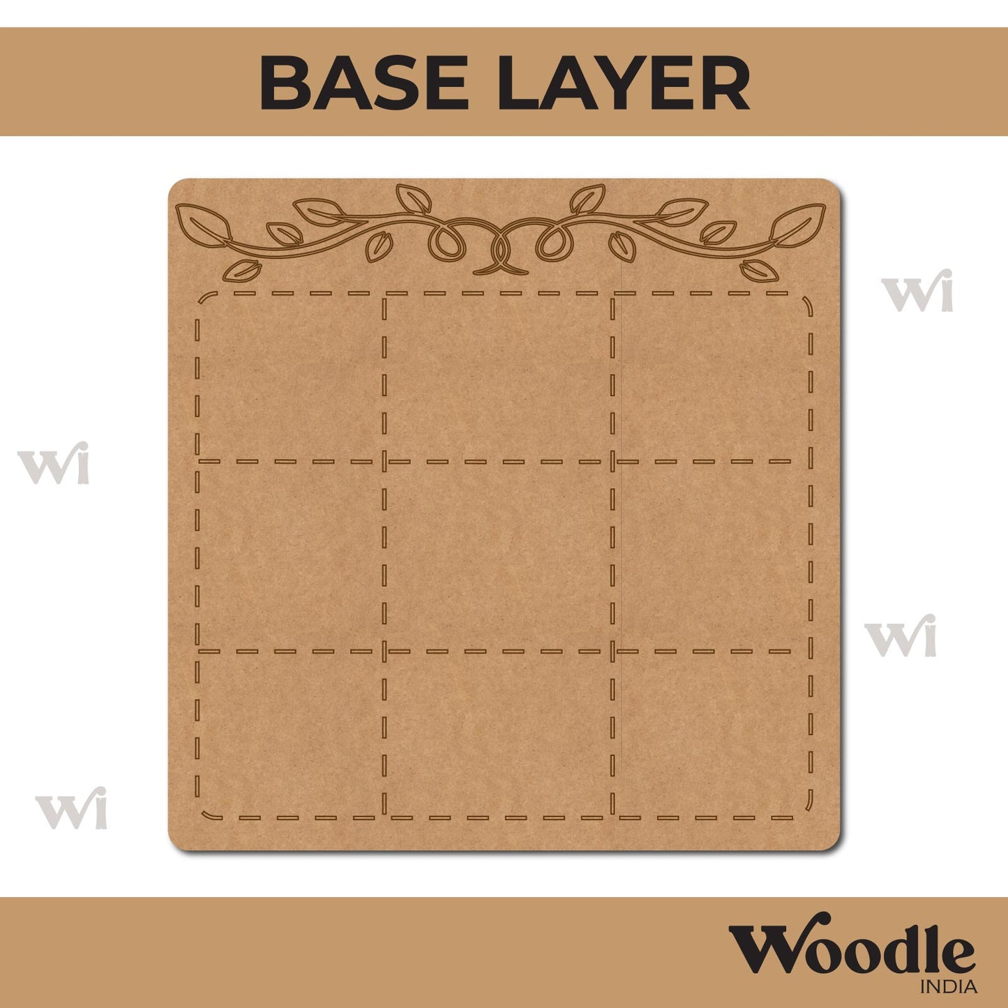 Tic Tac Toe Pre Marked MDF Design 1