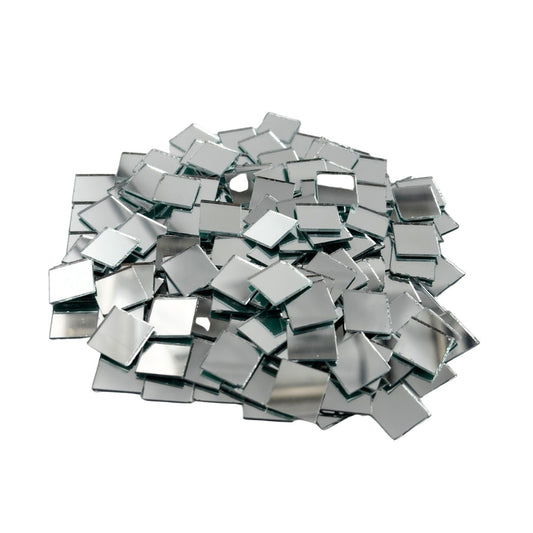 Square Shape Silver Glass Mirror For Lippan Art