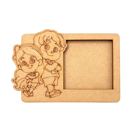 Siblings Three Layered Photo Frame MDF Design 1